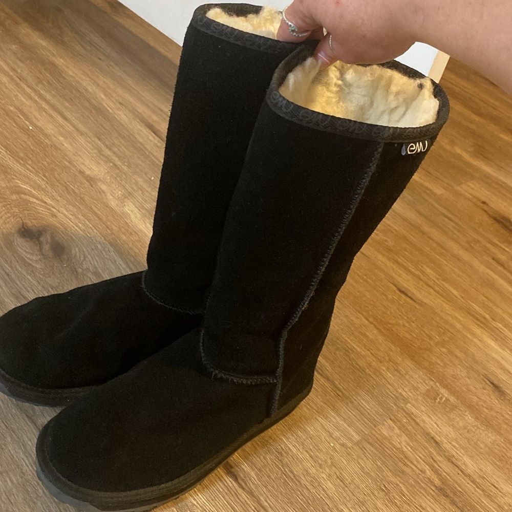Emu Australia Black Tall lined boots - Picture 2 of 4